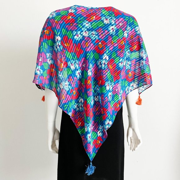 Diane Freis Scarf Shawl with Tassels Vintage - Picture 2 of 9